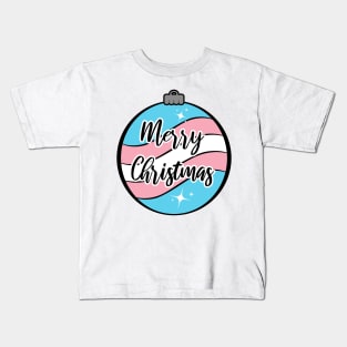 Christmas Ornament in Transgender Pride Flag Colors Kids T-Shirt